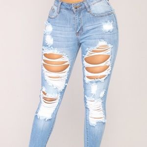 Light wash fashion nova jeans
